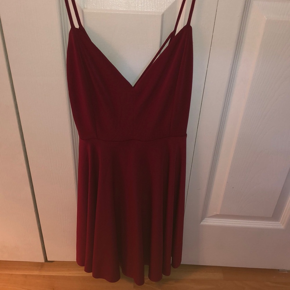 Urban Outfitters Burgandy Skater Dress